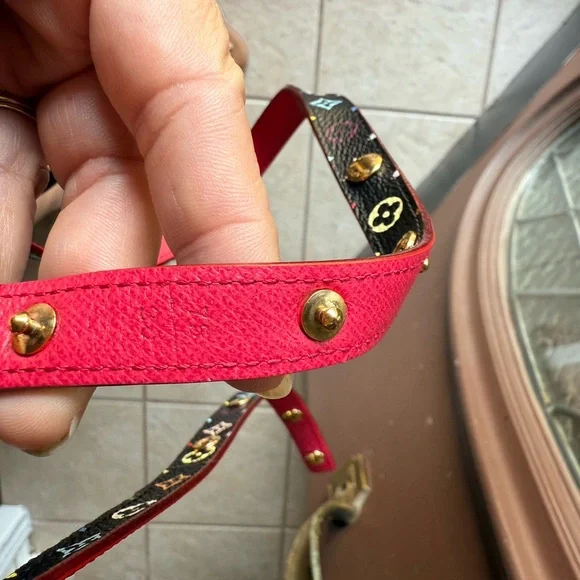 Louis Vuitton Murakami Multicolore Monogram Canvas Skinny Belt Size 75/30 Black Louis Vuitton Medium Belt Murakami Canvas 90/36 Multicolor  main image 4